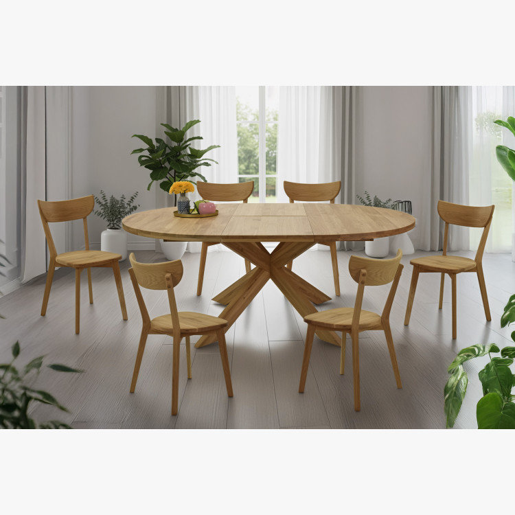 Modern tölgy szék Eva, tölgyfa ülőfelület  - 13