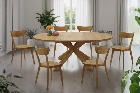 Modern tölgy szék Eva, tölgyfa ülőfelület  - 13