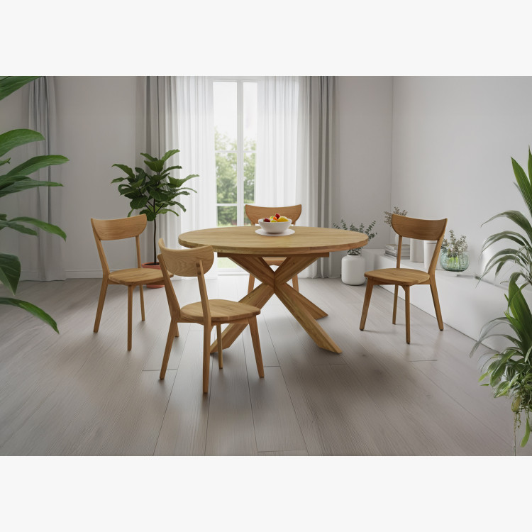 Modern tölgy szék Eva, tölgyfa ülőfelület  - 14