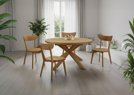 Modern tölgy szék Eva, tölgyfa ülőfelület  - 14