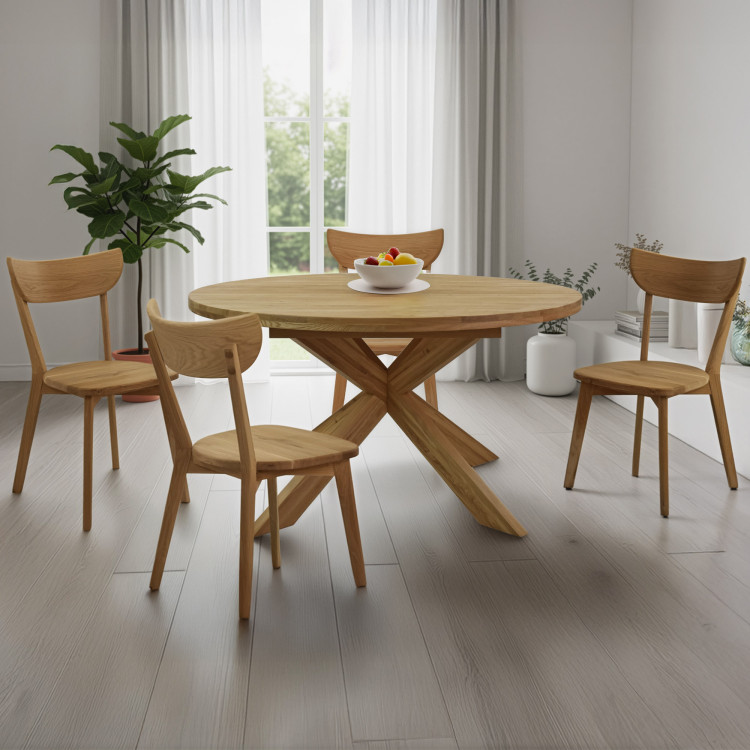 Modern tölgy szék Eva, tölgyfa ülőfelület  - 15