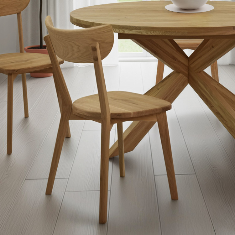 Modern tölgy szék Eva, tölgyfa ülőfelület  - 17