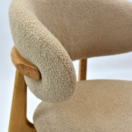 Prémium tölgyfa szék bézs kárpitozással  - 9