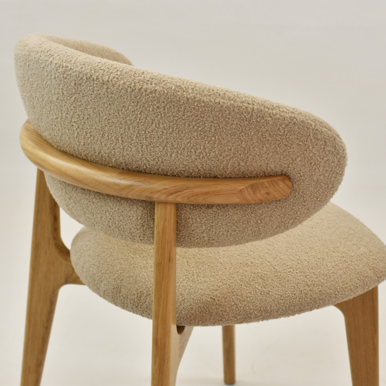 Prémium tölgyfa szék bézs kárpitozással  - 13