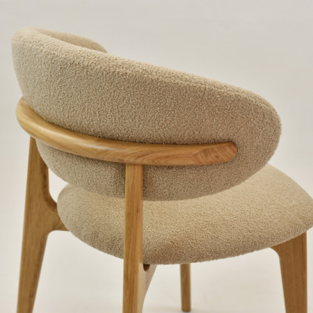 Prémium tölgyfa szék bézs kárpitozással  - 13