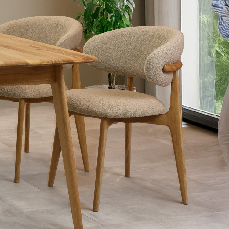 Prémium tölgyfa szék bézs kárpitozással  - 15