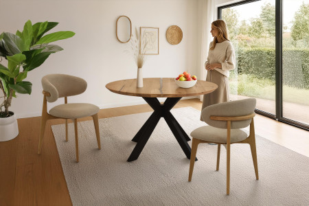 Prémium tölgyfa szék bézs kárpitozással  - 19