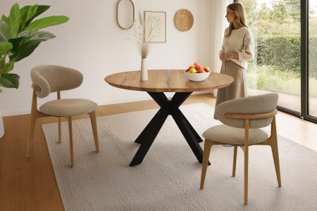 Prémium tölgyfa szék bézs kárpitozással  - 20