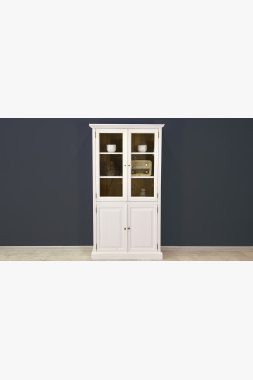 Kétajtós fából készült vitrin Provence stílusban, Típus 12  - 0 2