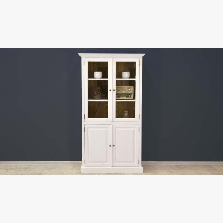 Kétajtós fából készült vitrin Provence stílusban, Típus 12  - 1