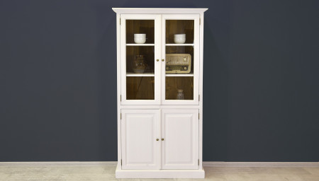 Kétajtós fából készült vitrin Provence stílusban, Típus 12  - 1