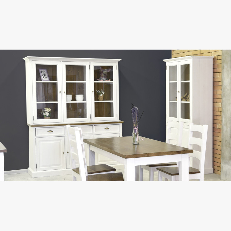 Kétajtós fából készült vitrin Provence stílusban, Típus 12  - 2