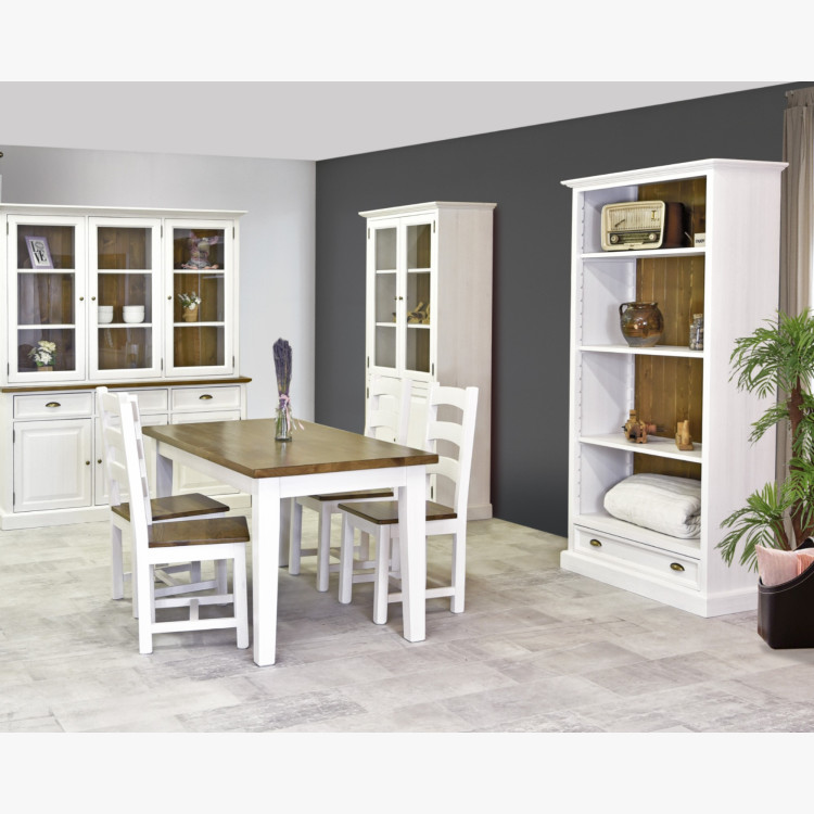 Kétajtós fából készült vitrin Provence stílusban, Típus 12  - 8