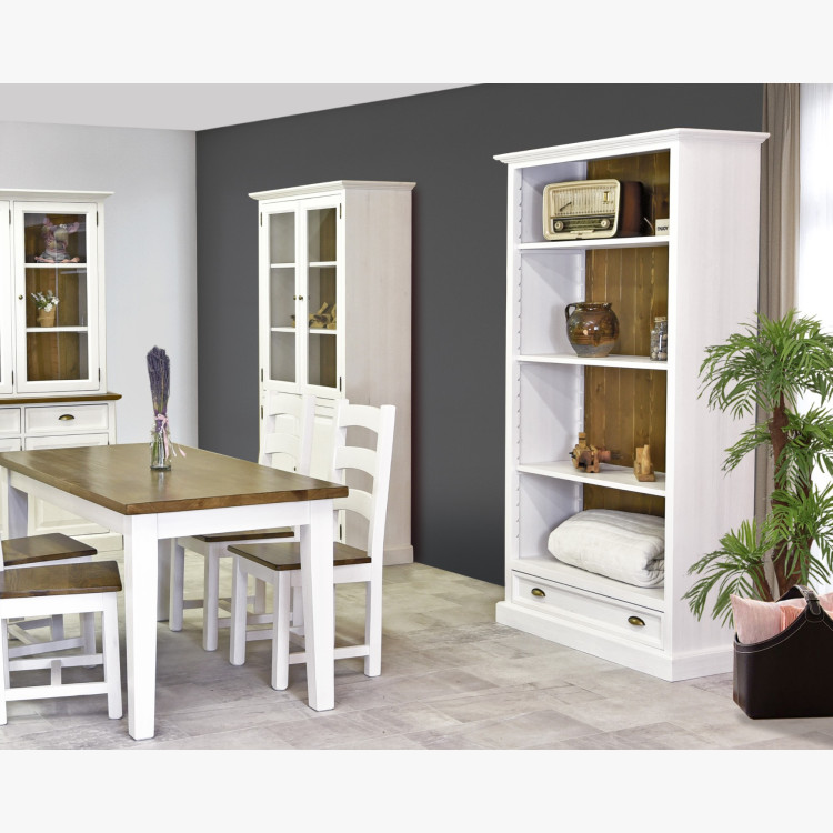 Kétajtós fából készült vitrin Provence stílusban, Típus 12  - 9