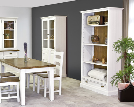 Kétajtós fából készült vitrin Provence stílusban, Típus 12  - 9