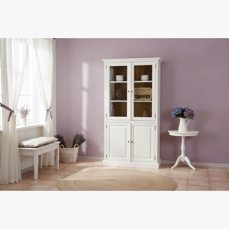 Kétajtós fából készült vitrin Provence stílusban, Típus 12  - 12