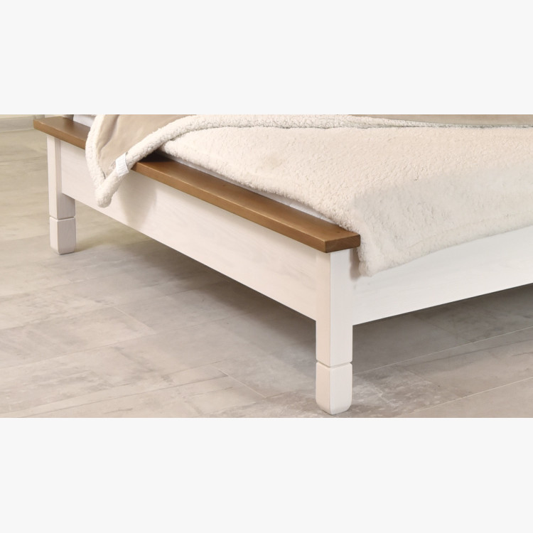 Fehér rusztikus franciaágy 180 x 200 cm  - 2