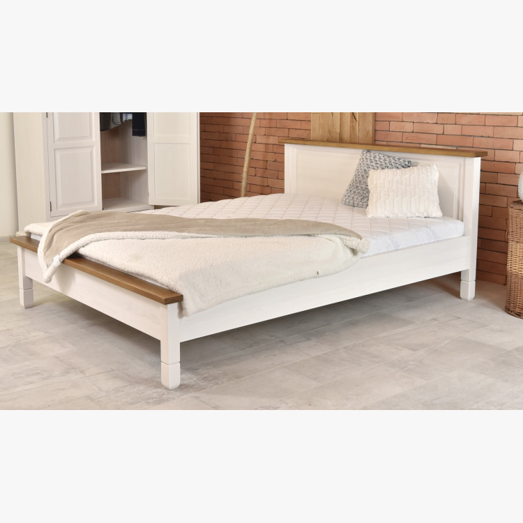 Fehér rusztikus franciaágy 180 x 200 cm  - 4