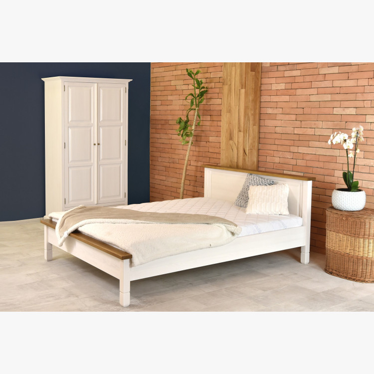 Fehér rusztikus franciaágy 180 x 200 cm  - 5