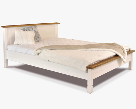 Fehér rusztikus franciaágy 180 x 200 cm  - 8