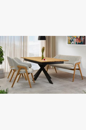 Lavice do jídelny v šedé barvě  - 0 2