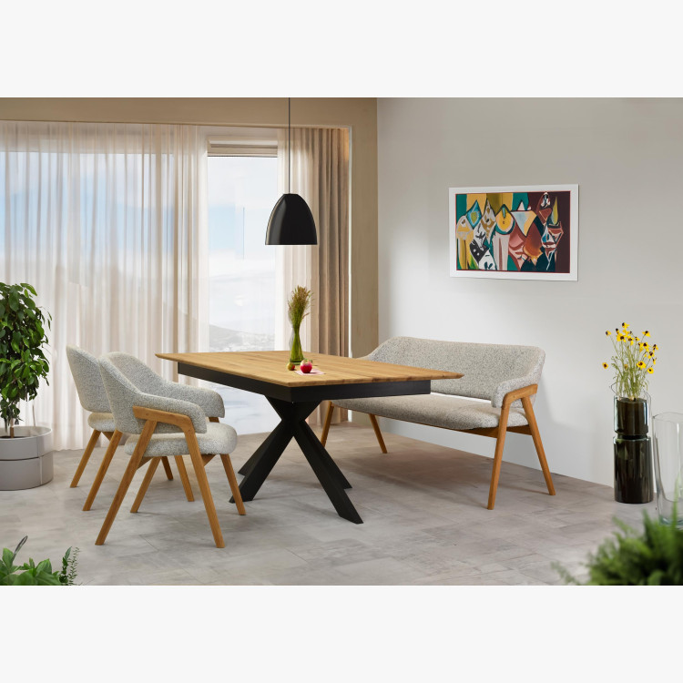 Lavice do jídelny v šedé barvě  - 2