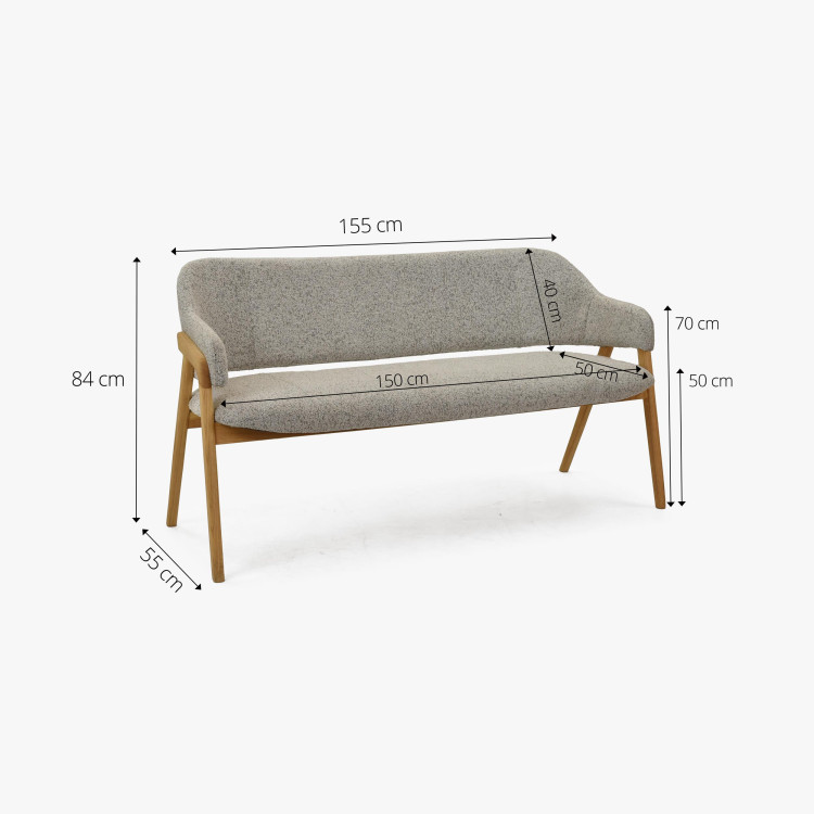 Lavice do jídelny v šedé barvě  - 12