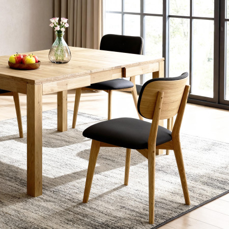 Asztal 120 x 80 és 4 tölgyfa szék  - 19