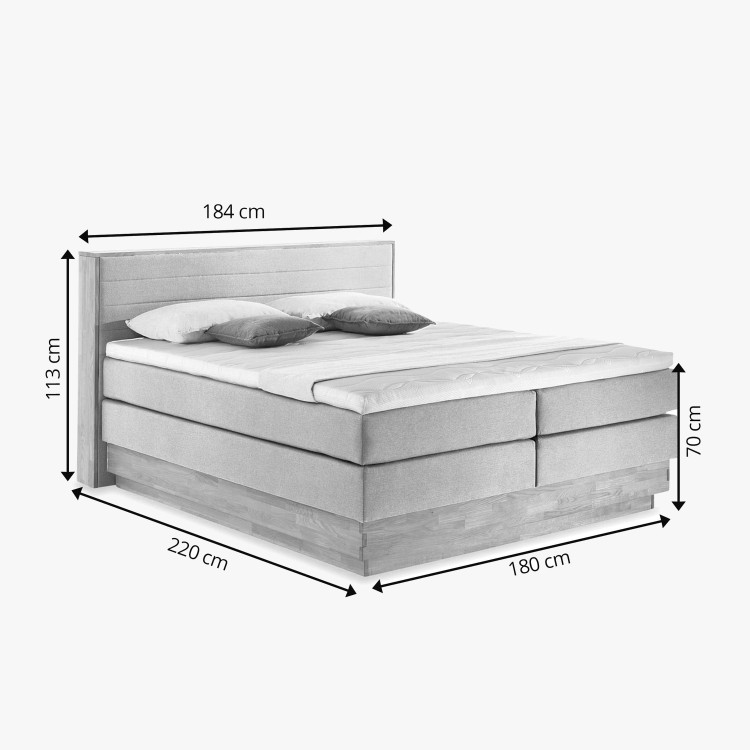 Postel boxspring tárolóhellyel, Moneta 180 - anyagválaszték  - 1