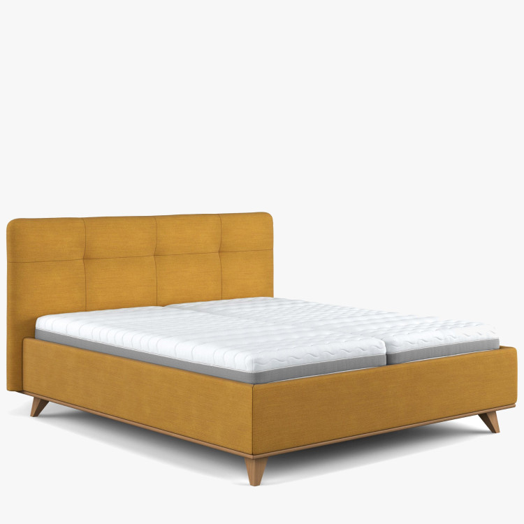 Čaluněná postel s úložným prostorem zelená, 180 x 200 cm  - 2