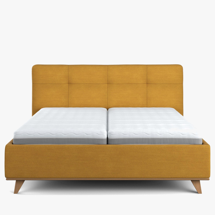 Čaluněná postel s úložným prostorem zelená, 160 x 200 cm  - 1