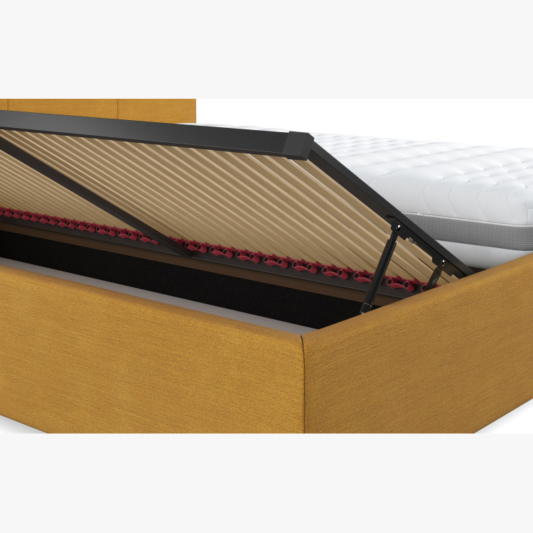 Čaluněná postel s úložným prostorem zelená, 160 x 200 cm  - 3