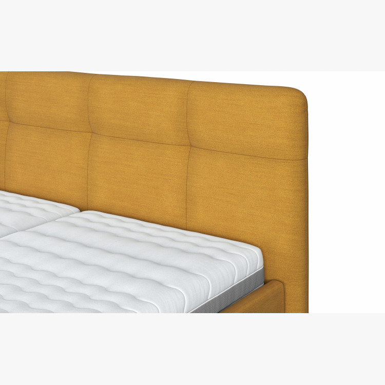 Čaluněná postel s úložným prostorem zelená, 160 x 200 cm  - 4