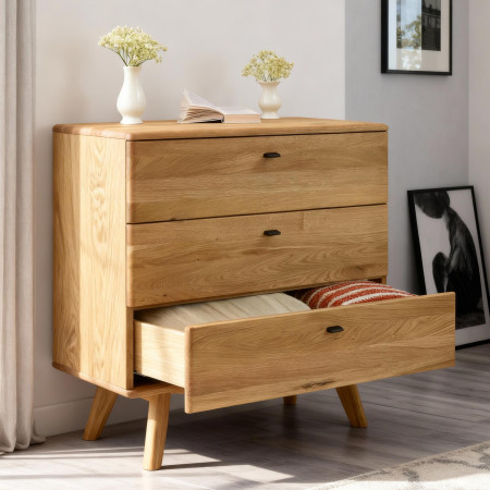 Dub tölgy fiókos komód lábakkal  - 0