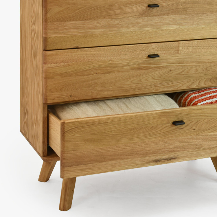 Dub tölgy fiókos komód lábakkal  - 5