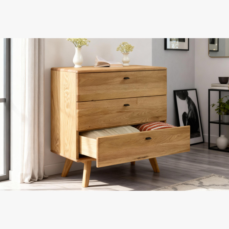 Dub tölgy fiókos komód lábakkal  - 7