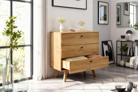 Dub tölgy fiókos komód lábakkal  - 8