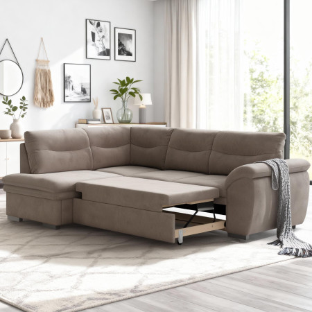 Sarok ülőgarnitúra ágyazható, ágyneműtartóval LEANDRA OTM/SK - 2F  - 10