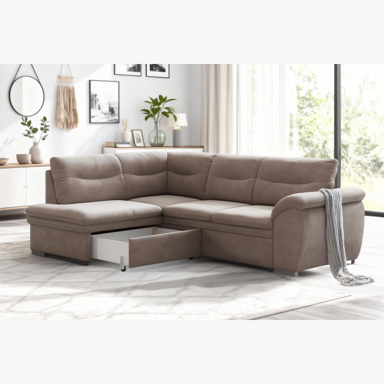 Sarok ülőgarnitúra ágyazható, ágyneműtartóval LEANDRA OTM/SK - 2F  - 11