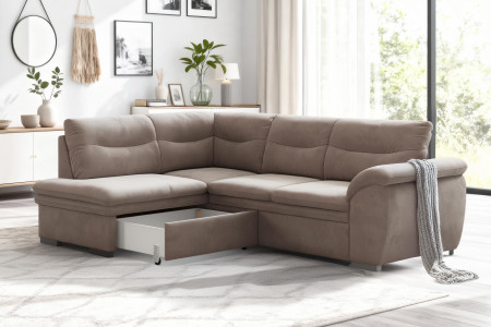 Sarok ülőgarnitúra ágyazható, ágyneműtartóval LEANDRA OTM/SK - 2F  - 11