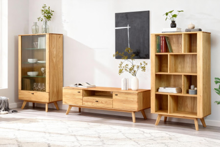 Tölgyfa polc lábakkal  - 5