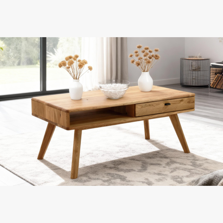 Konferencia dohányzóasztal tölgy 110 x 60 cm  - 9