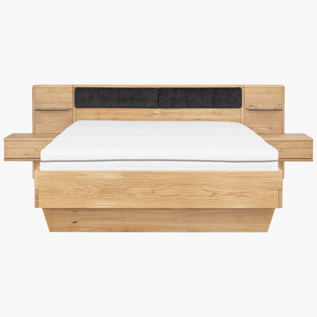 Dubáfa ágy éjjeli szekrényekkel és tárolóhellyel  - 5