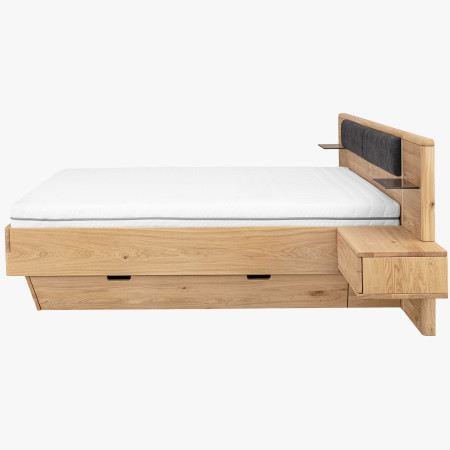 Dubáfa ágy éjjeli szekrényekkel és tárolóhellyel  - 7