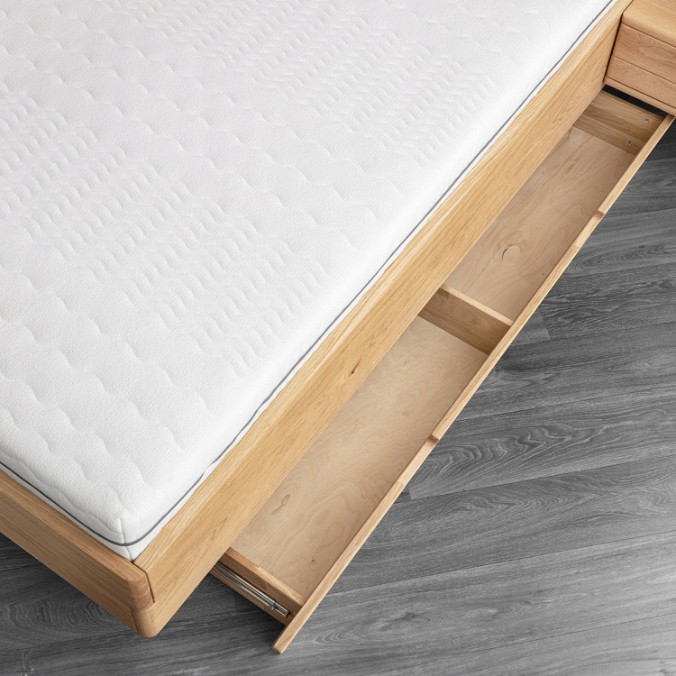 Dubáfa ágy éjjeli szekrényekkel és tárolóhellyel  - 9