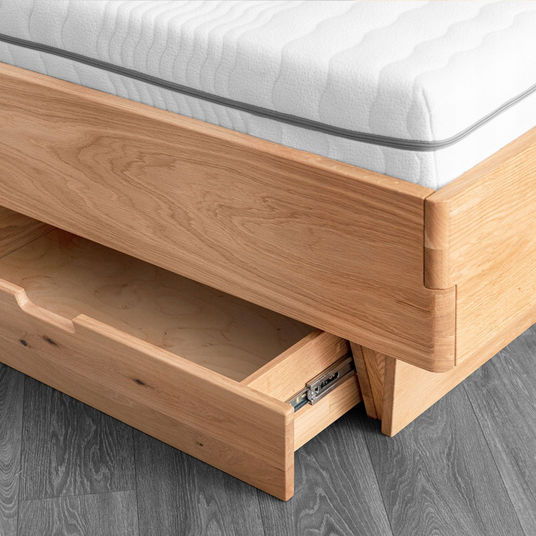 Dubáfa ágy éjjeli szekrényekkel és tárolóhellyel  - 12