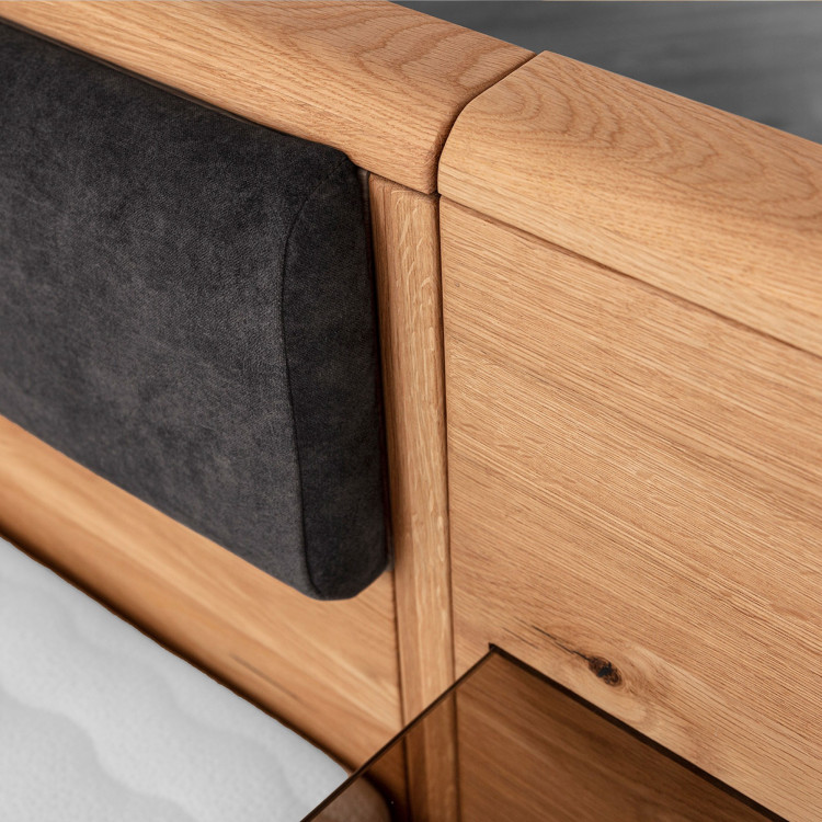 Dubáfa ágy éjjeli szekrényekkel és tárolóhellyel  - 14