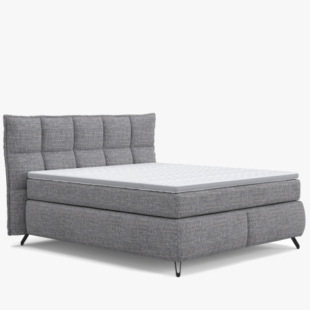 Boxspring ágy szürke 180 cm tárolóhellyel Treviso  - 4