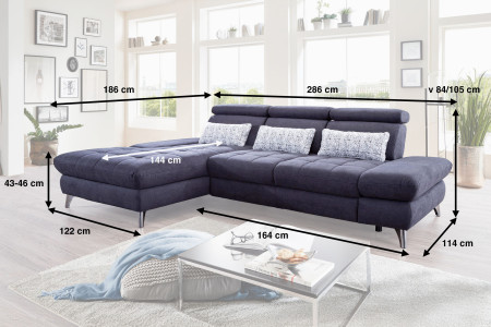 Carolina sarokkanapé funkciókkal, bal sarok  - 9