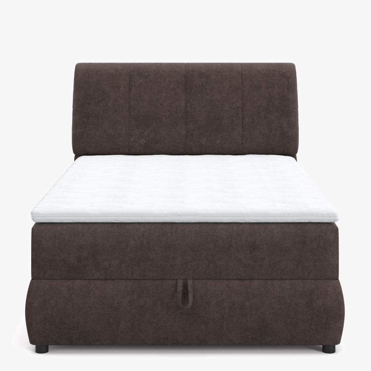 Boxspring kontinentális ágy tárolóhellyel - barna  - 3